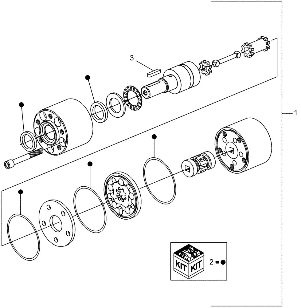 Схема запчастей Case IH 1240 - (75.110.24) - HYDRAULIC MOTOR - 284797A1 (75) - SOIL PREPARATION