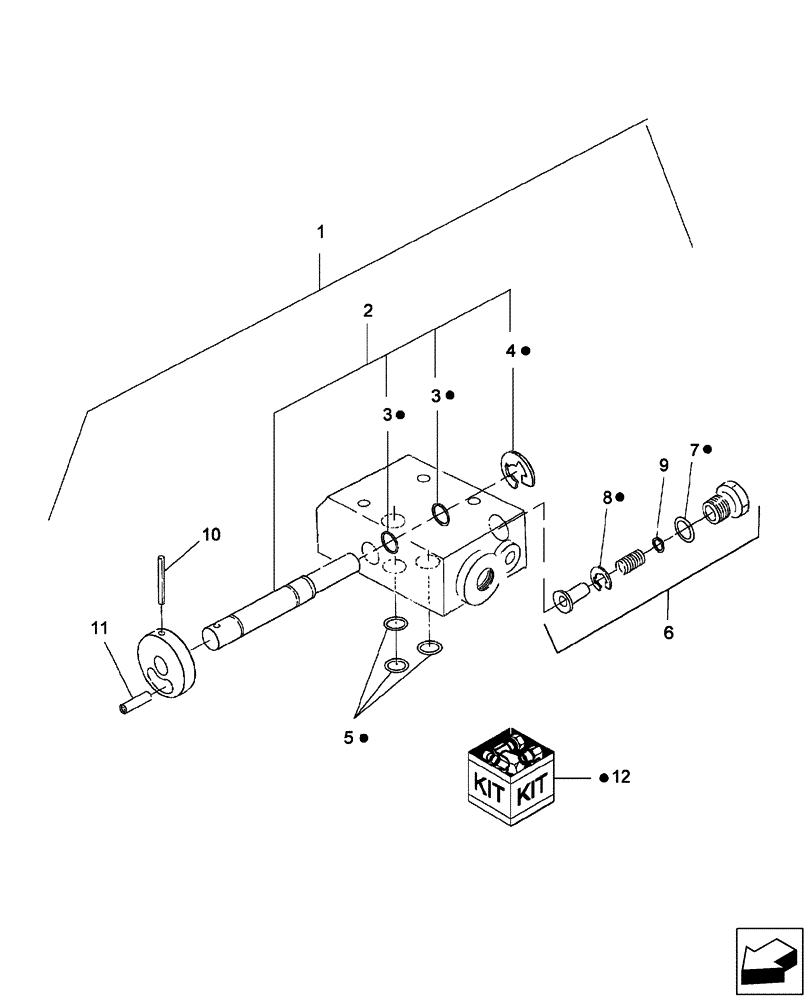 Схема запчастей Case IH FARMALL 60 - (07.05) - SSS CONTROL VALVE (07) - HYDRAULIC SYSTEM