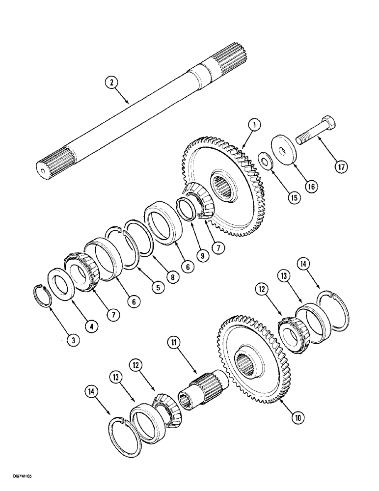 Схема запчастей Case IH 5150 - (6-104) - P.T.O. AND OIL PUMP DRIVE (06) - POWER TRAIN