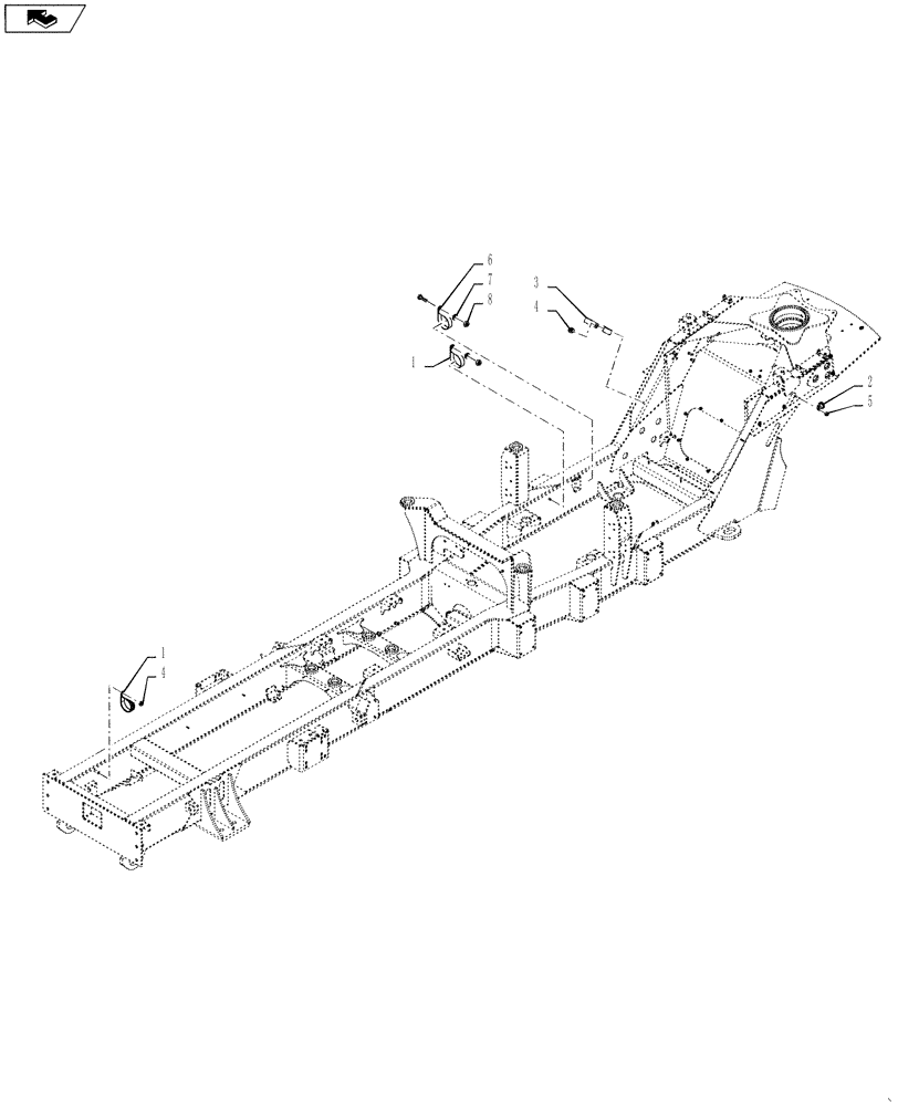 Схема запчастей Case IH TITAN 3030 - (39.100.03) - CLAMP GROUP, WIRE HARNESS & HOSE (39) - FRAMES AND BALLASTING