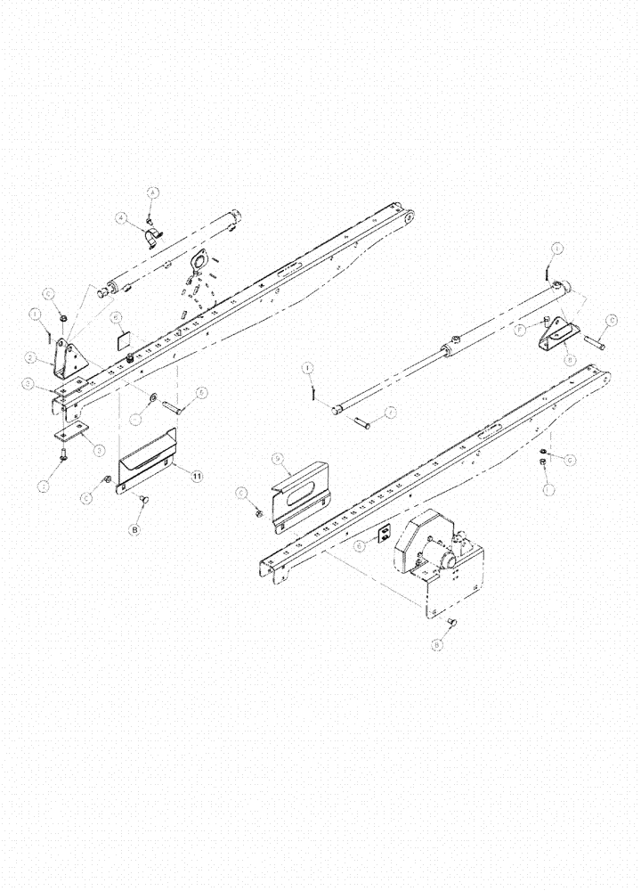 Схема запчастей Case IH 2152 - (09-30) - REEL HYDRAULICS, SINGLE REEL HEADERS - 2142 