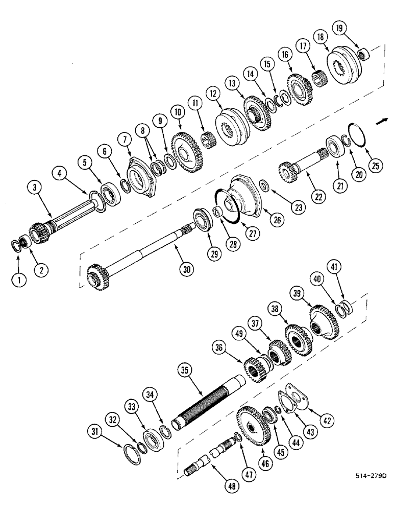 Схема запчастей Case IH 685 - (6-310) - SPEED TRANSMISSION - IN CLUTCH HOUSING (06) - POWER TRAIN