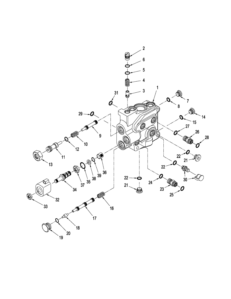 Схема запчастей Case IH STEIGER 335 - (08-11) - REGULATOR VALVE ASSEMBLY (08) - HYDRAULICS