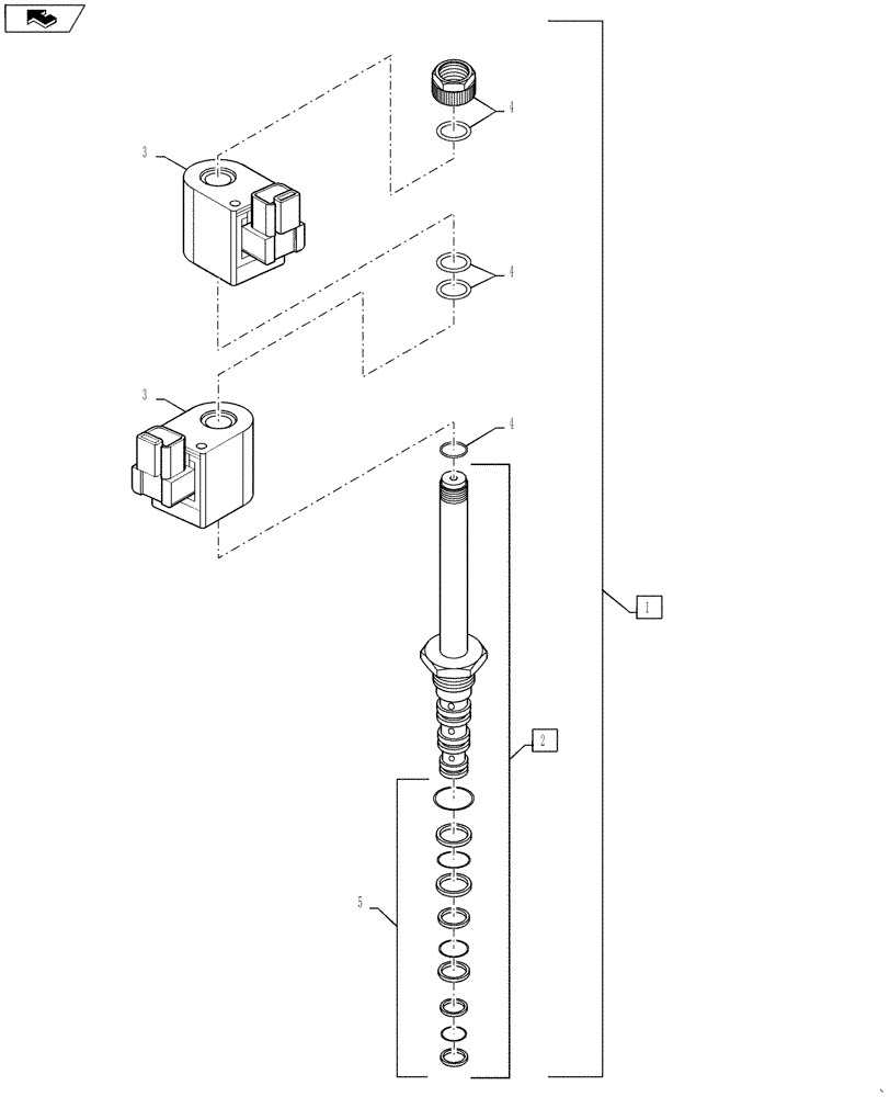 Схема запчастей Case IH 4420 - (06-045) - SOLENOID VALVE Hydraulic Plumbing