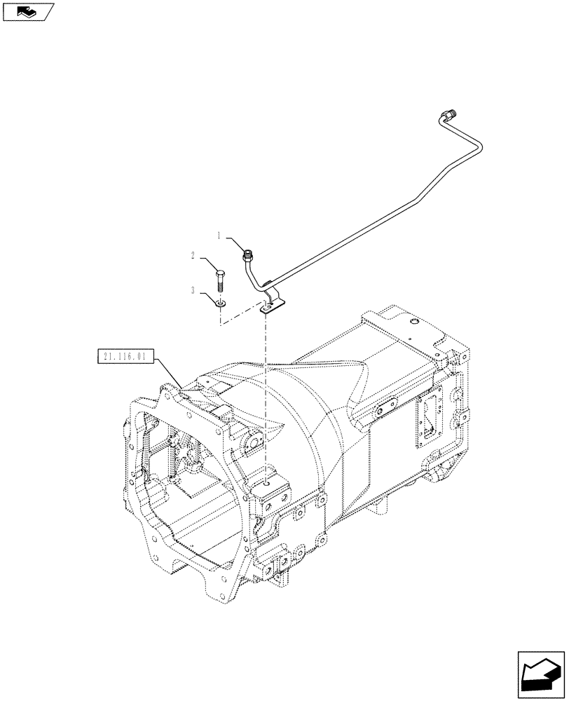 Схема запчастей Case IH PUMA 145 - (33.204.06) - VAR - 743700, 330427, 330430, 333648, 334648 - FRONT AXLE - BRAKE LINES (33) - BRAKES & CONTROLS