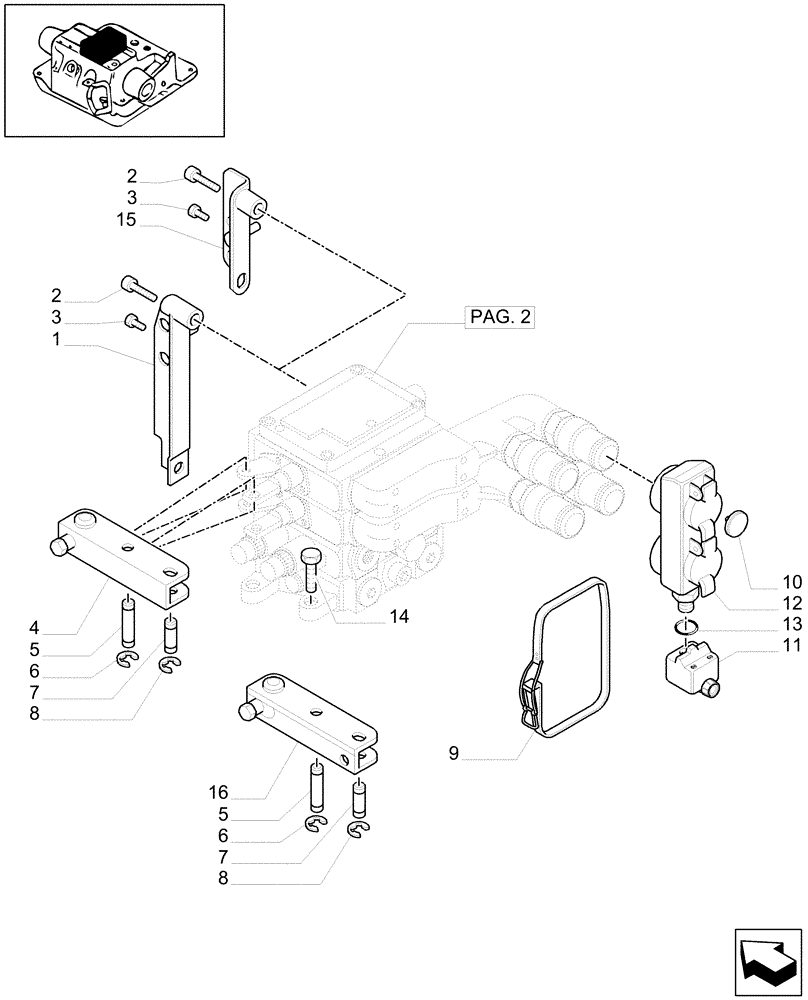 Схема запчастей Case IH MXU115 - (1.82.7[01]) - REMOTE VALVE & RELATED PARTS (07) - HYDRAULIC SYSTEM