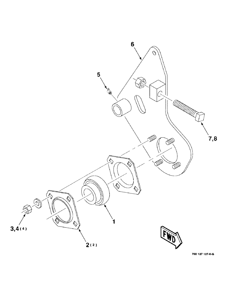 Схема запчастей Case IH 8850 - (5-08) - PIVOT ASSEMBLY, RIGHT (58) - ATTACHMENTS/HEADERS