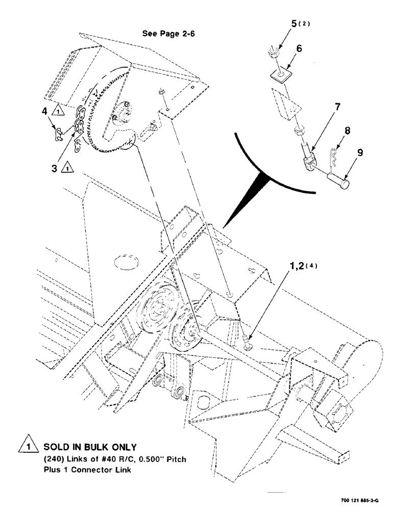 Схема запчастей Case IH 8220 - (2-04) - HEADER DRIVE AND LOCKING ASSEMBLY (58) - ATTACHMENTS/HEADERS