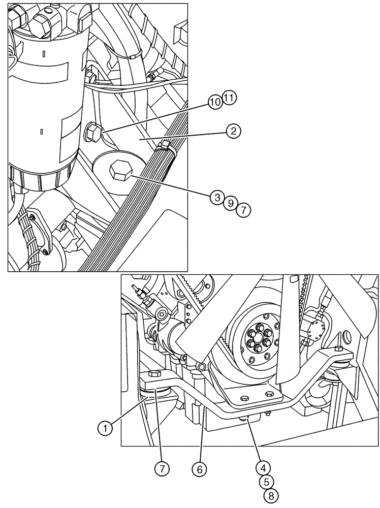 Схема запчастей Case IH FLX4375 - (02-003) - ENGINE MOUNTING (FLX 4375 CAT 3176 ENGINE) (01) - ENGINE