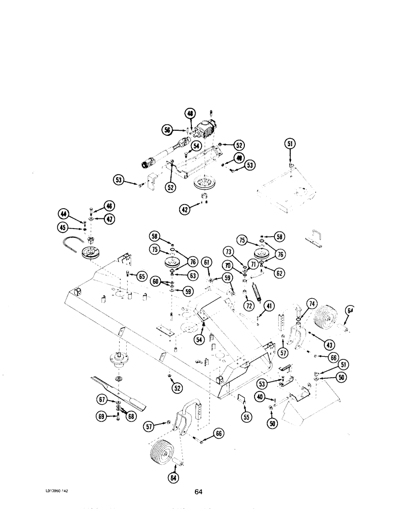 Схема запчастей Case IH M172 - (64) - MAIN FRAME (58) - ATTACHMENTS/HEADERS