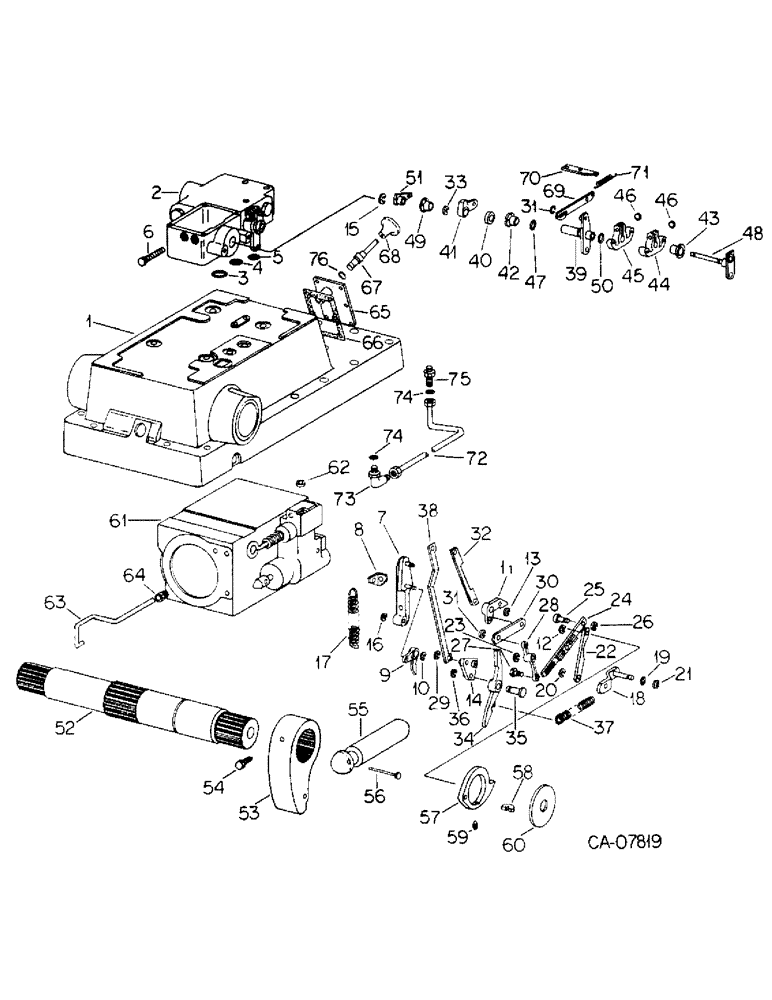 Схема запчастей Case IH 3688 - (10-49) - HYDRAULICS, HYDRAULIC DRAFT CONTROL, 3688 TRACTORS (07) - HYDRAULICS