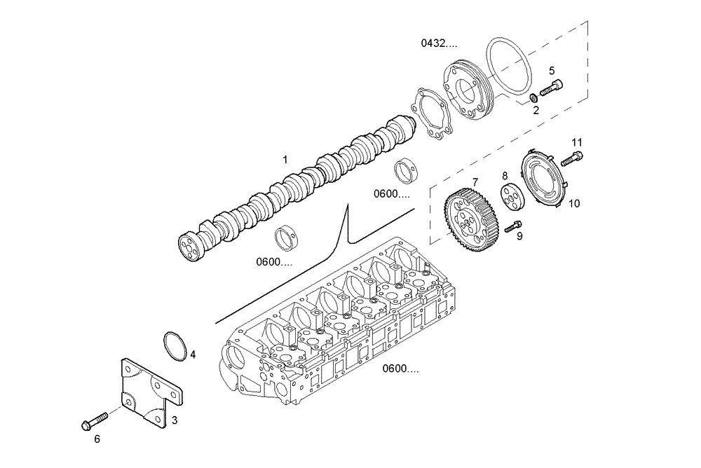 Схема запчастей Case IH F3BE0684N E906 - (1250.017) - TIMING PARTS 