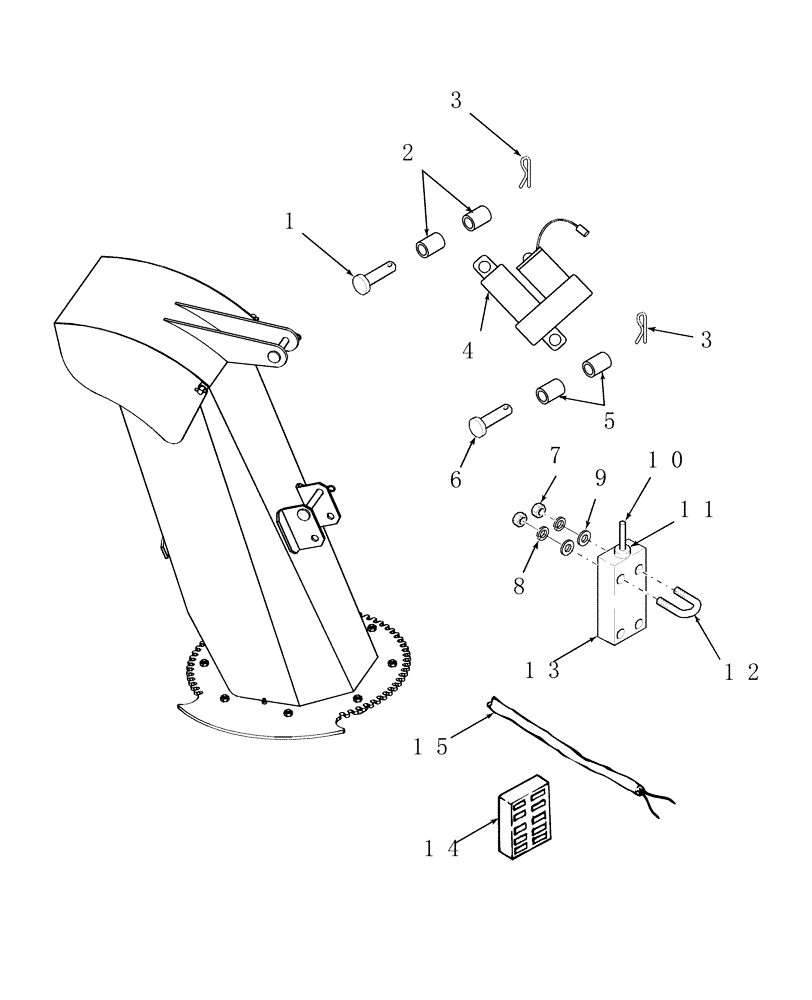 Схема запчастей Case IH 716C - (041) - ELECTRIC DEFLECTOR KIT 