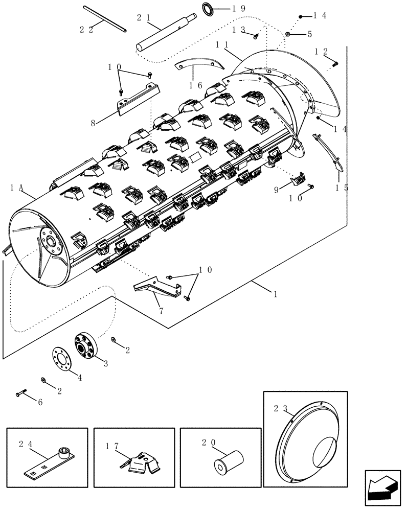 Схема запчастей Case IH 2588 - (66.330.15[02]) - ROTOR ASSY - SPECIALTY AFX - ASN HAJ303001 (66) - THRESHING