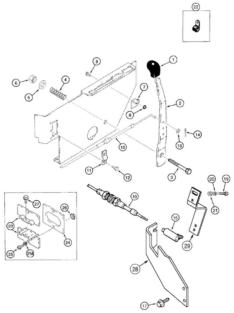 Схема запчастей Case IH 2555 - (03-02) - CONTROLS, THROTTLE (02) - FUEL SYSTEM