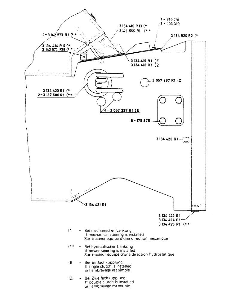 Схема запчастей Case IH 724 - (125) - SEALS FOR CLUTCH HOUSING (06) - POWER TRAIN