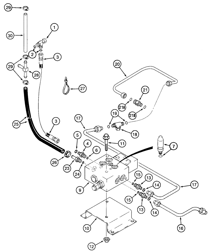 Схема запчастей Case IH 2388 - (07-05) - HYDRAULICS - BRAKE, PARKING AND TOW VALVE (5.1) - BRAKES