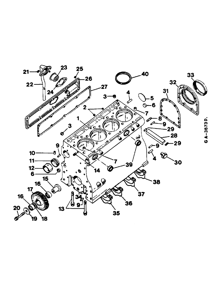 Схема запчастей Case IH 744 - (2J18) - CRANKCASE - 3144742R92 Power