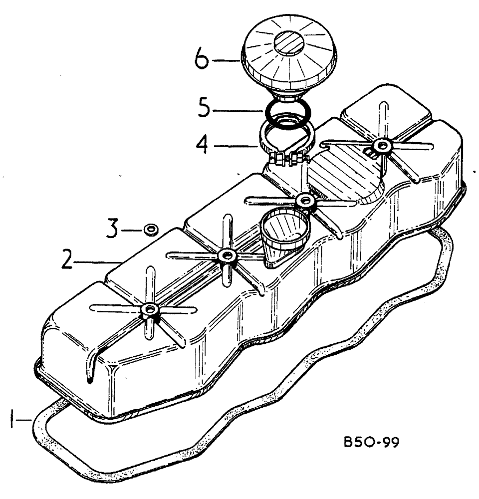 Схема запчастей Case IH 885 - (12-064) - VALVE COVER AND BREATHER Power