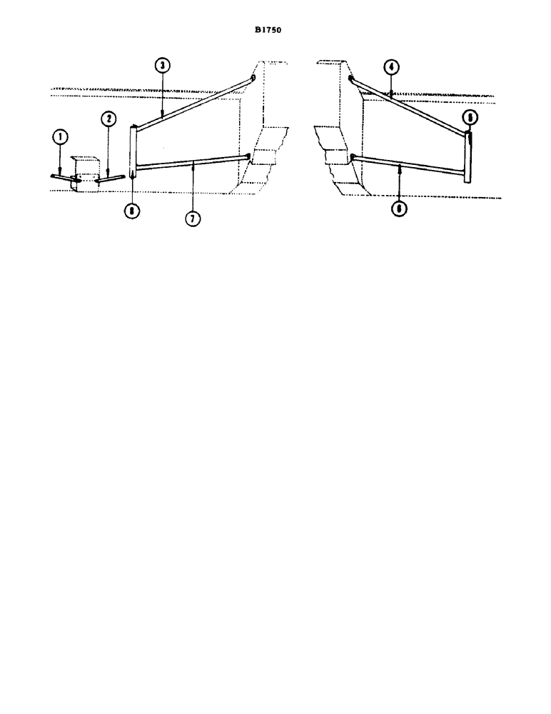 Схема запчастей Case IH 1060 - (100) - FEEDER SPOUT BRACES (60) - PRODUCT FEEDING