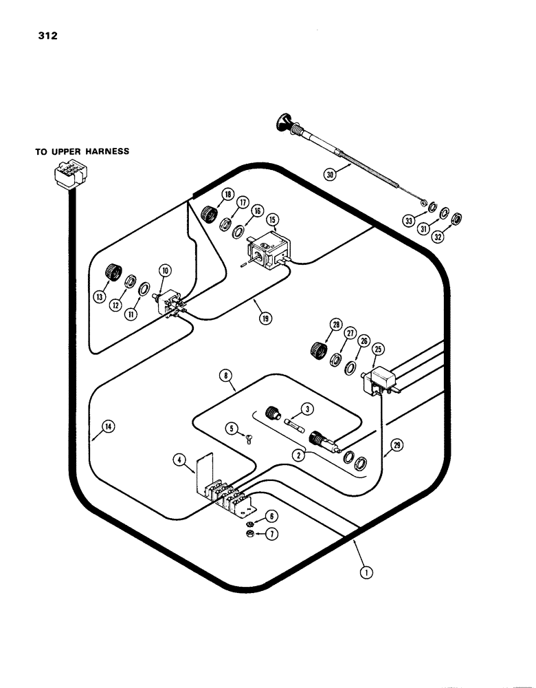 Схема запчастей Case IH 770 - (312) - CAB, INSTRUMENT PANEL, CONTROLS AND WIRING, W/AIR CONDITIONER, BETTENDORF (09) - CHASSIS/ATTACHMENTS