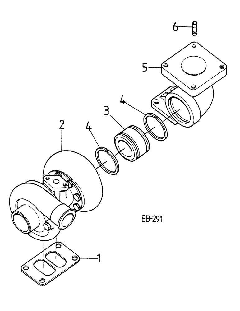 Схема запчастей Case IH D-268 - (15-09) - TURBOCHARGER, B 