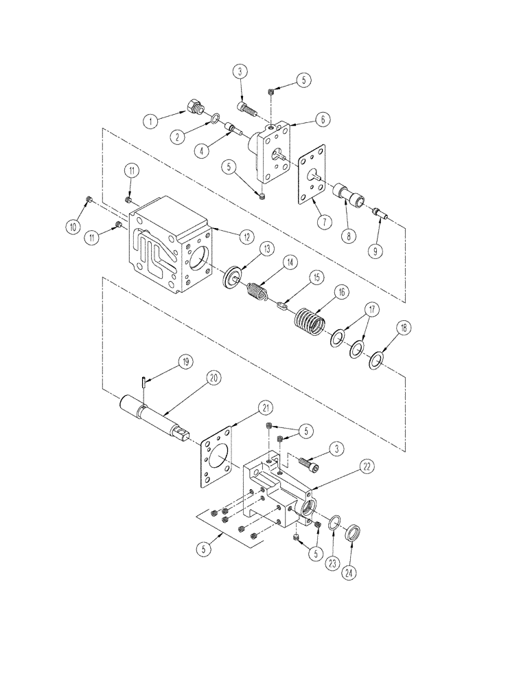 Схема запчастей Case IH STX425 - (06-34) - MANUAL SHIFT TRANSMISSION - CONTROL VALVE ASSEMBLY (06) - POWER TRAIN