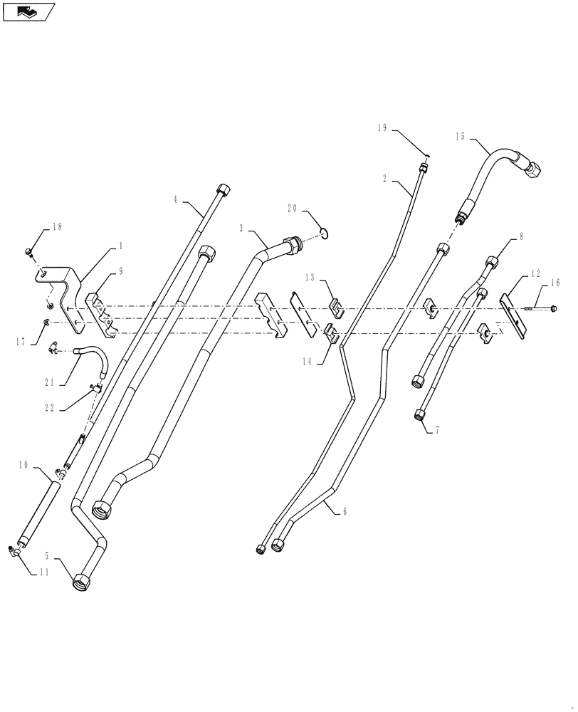 Схема запчастей Case IH 6130 - (35.300.16) - HYDRAULICS, PLUMBING, COOLER TUBE BUNDLE (35) - HYDRAULIC SYSTEMS