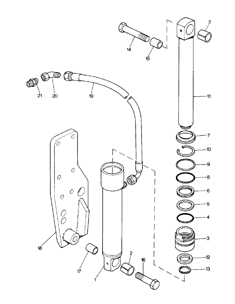 Схема запчастей Case IH 996 - (E13-1) - SELECTAMATIC HYDRAULIC SYSTEM, LINKAGE SUPPORT RAM - U1616 (K930884) OPTIONAL EQUIPMENT (07) - HYDRAULIC SYSTEM