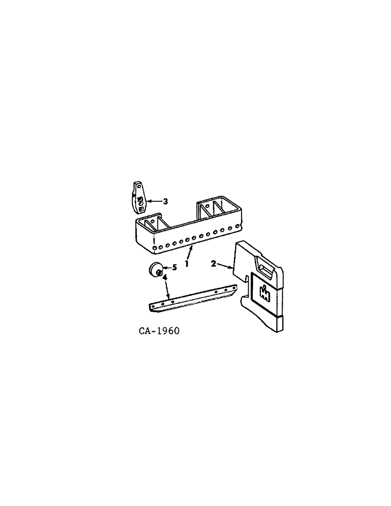 Схема запчастей Case IH 1566 - (09-17) - FRAME, FRONT END WEIGHT BRACKET AND WEIGHTS (12) - FRAME