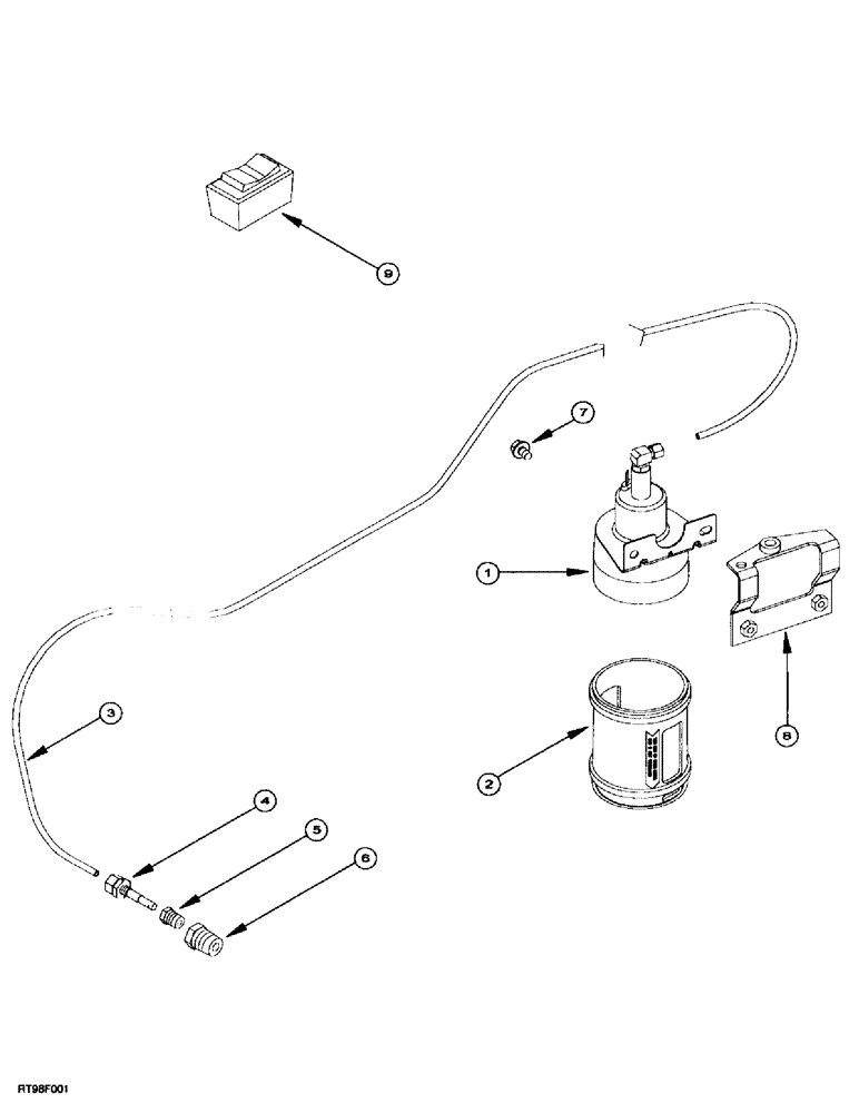 Схема запчастей Case IH MX200 - (2-014) - ETHER START SYSTEM (02) - ENGINE