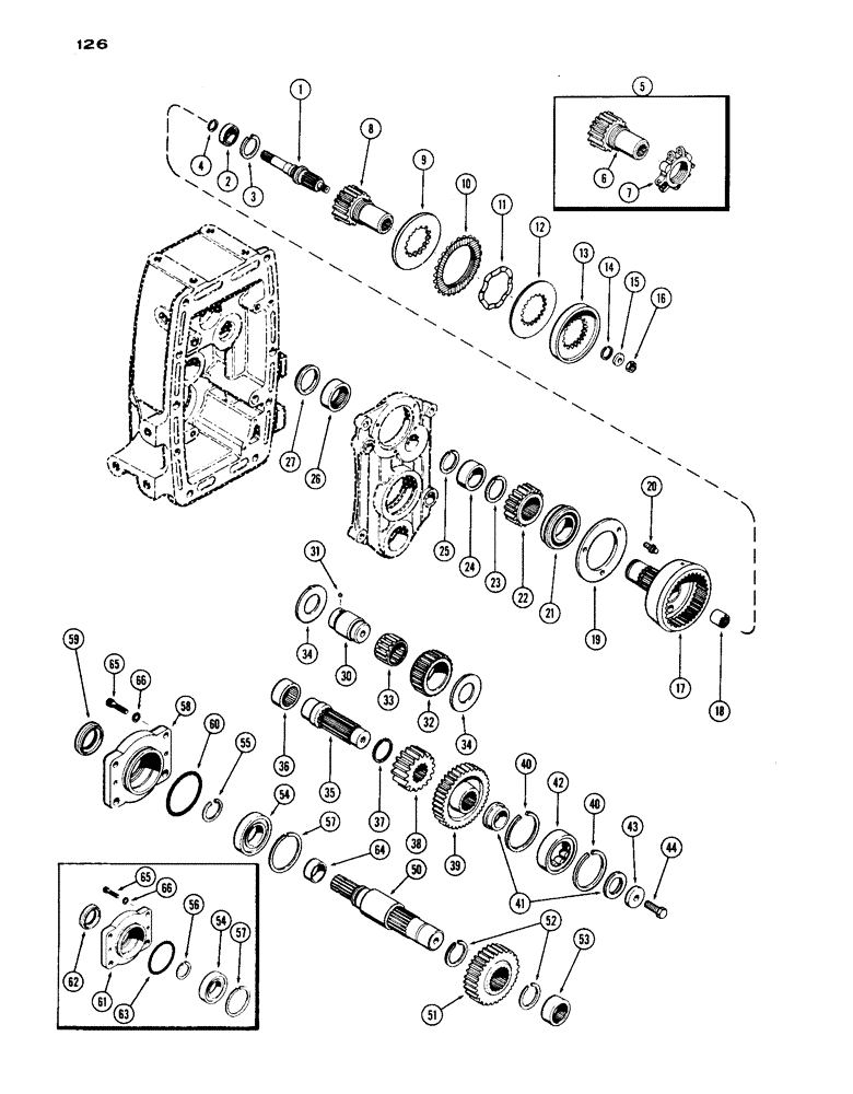 Схема запчастей Case IH 1030 - (126) - P.T.O. DRIVE (06) - POWER TRAIN