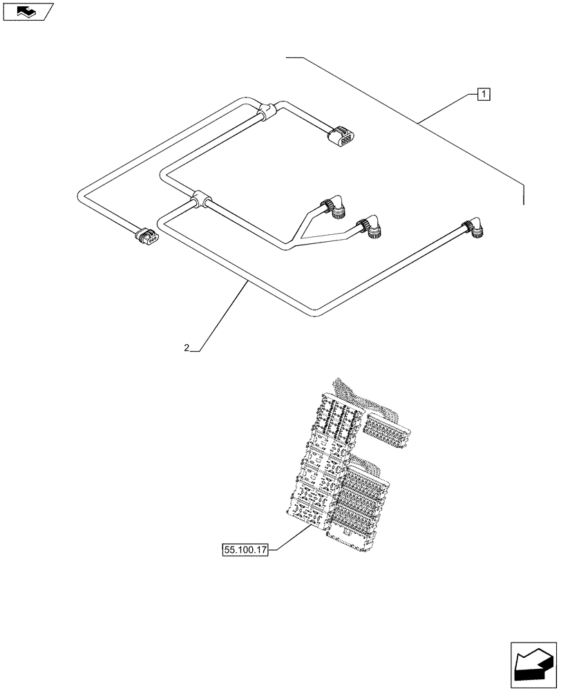 Схема запчастей Case IH PUMA 230 - (88.033.06[11]) - DIA KIT - PNEUMATIC TRAILER AIR BRAKE (ITALY) - HARNESS (88) - ACCESSORIES