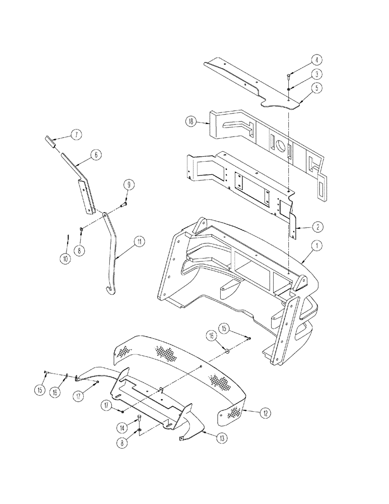 Схема запчастей Case IH STX275 - (09-32) - BUMPER (09) - CHASSIS