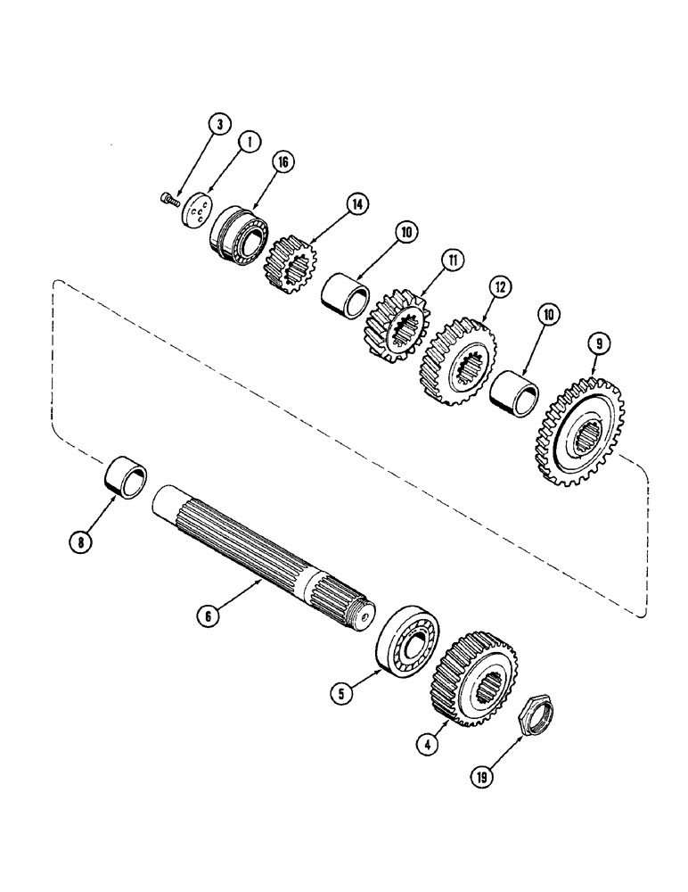 Схема запчастей Case IH 2096 - (6-178) - POWER SHIFT TRANSMISSION, INTERMEDIATE SHAFT (06) - POWER TRAIN