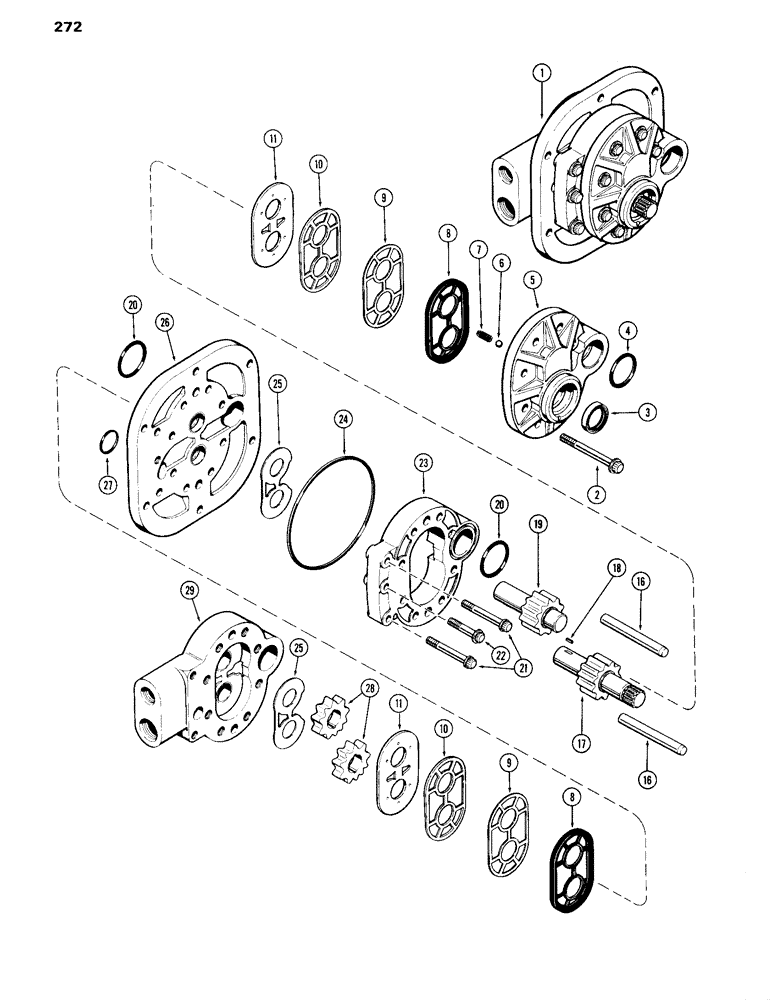 Схема запчастей Case IH 870 - (272) - HYDRAULIC PUMP (08) - HYDRAULICS