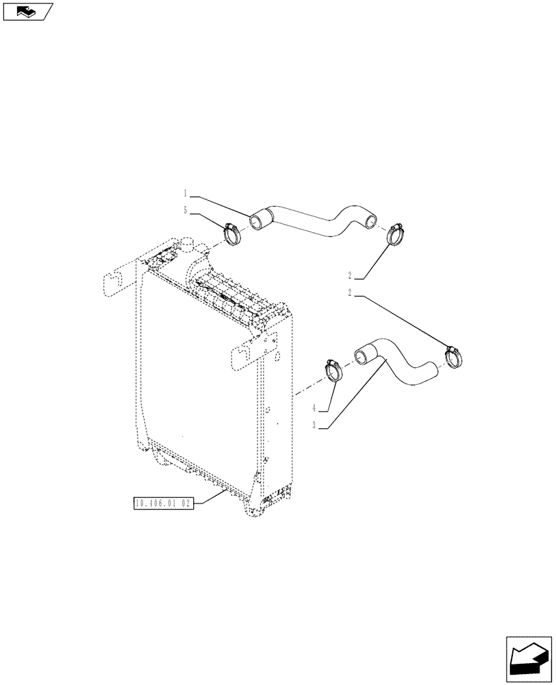 Схема запчастей Case IH PUMA 200 - (10.400.02[01]) - COOLING - RADIATOR HOSES - C7122 (10) - ENGINE