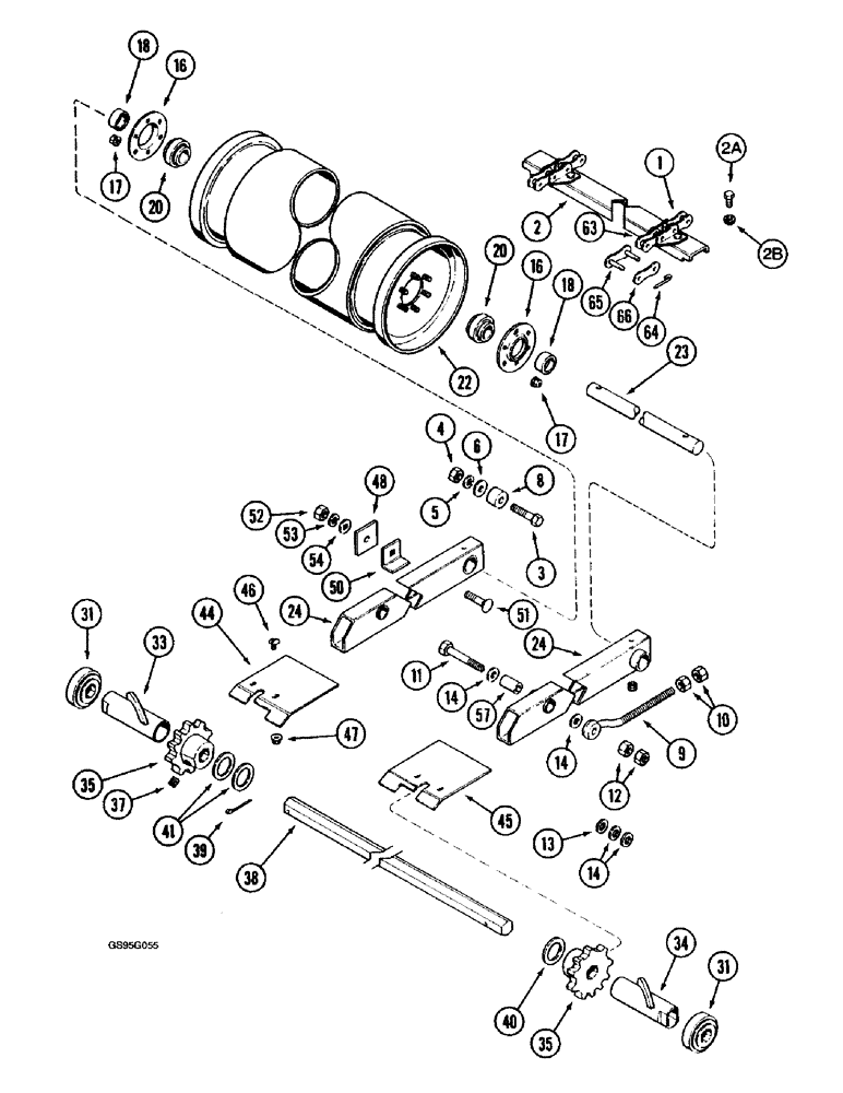 Схема запчастей Case IH 1670 - (9A-38) - FEEDER CONVEYOR (13) - FEEDER