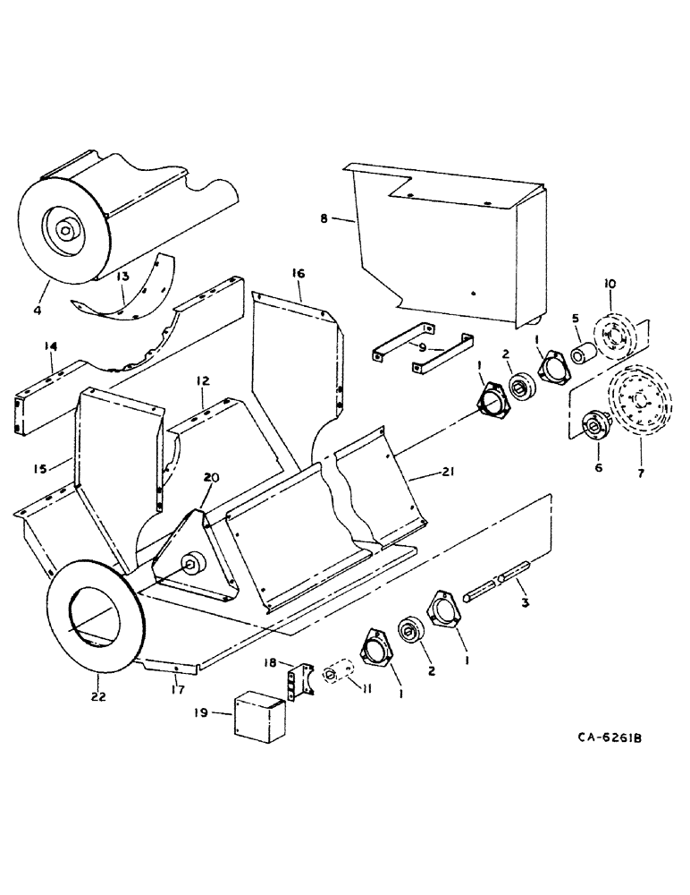 Схема запчастей Case IH 1482 - (21-07) - THRESHING ROTOR AND CONCAVES, DISCHARGE BEATER (14) - THRESHING