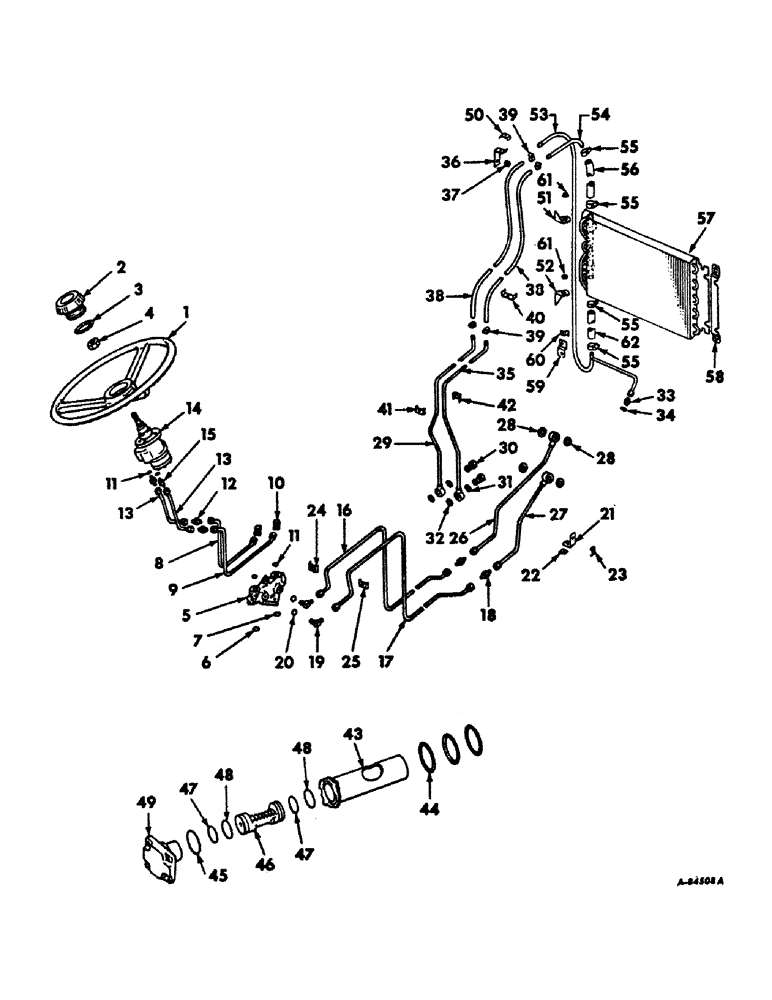 Схема запчастей Case IH 1206 - (J-03) - STEERING MECHANISM, POWER STEERING, FARMALL TRACTORS Steering Mechanism