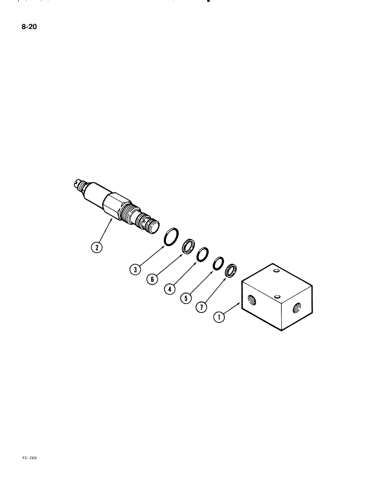 Схема запчастей Case IH 2096 - (8-020) - SEAT PRESSURE REGULATOR VALVE (08) - HYDRAULICS