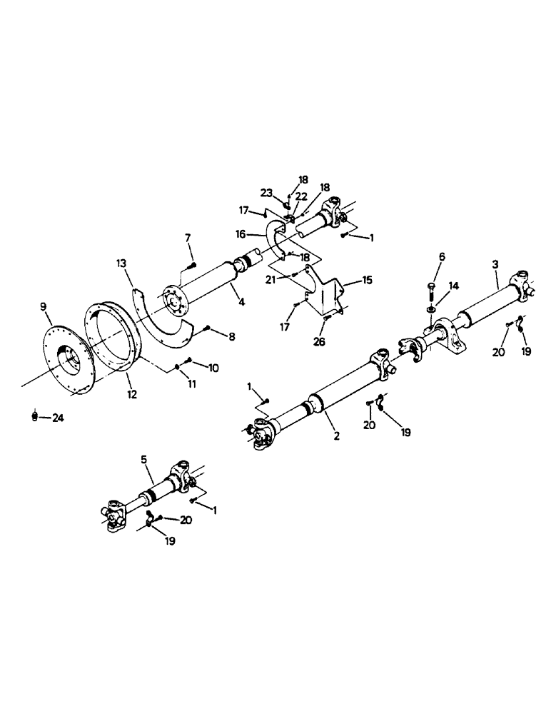 Схема запчастей Case IH 9130 - (04-74) - DRIVESHAFTS AND MOUNTING (04) - Drive Train