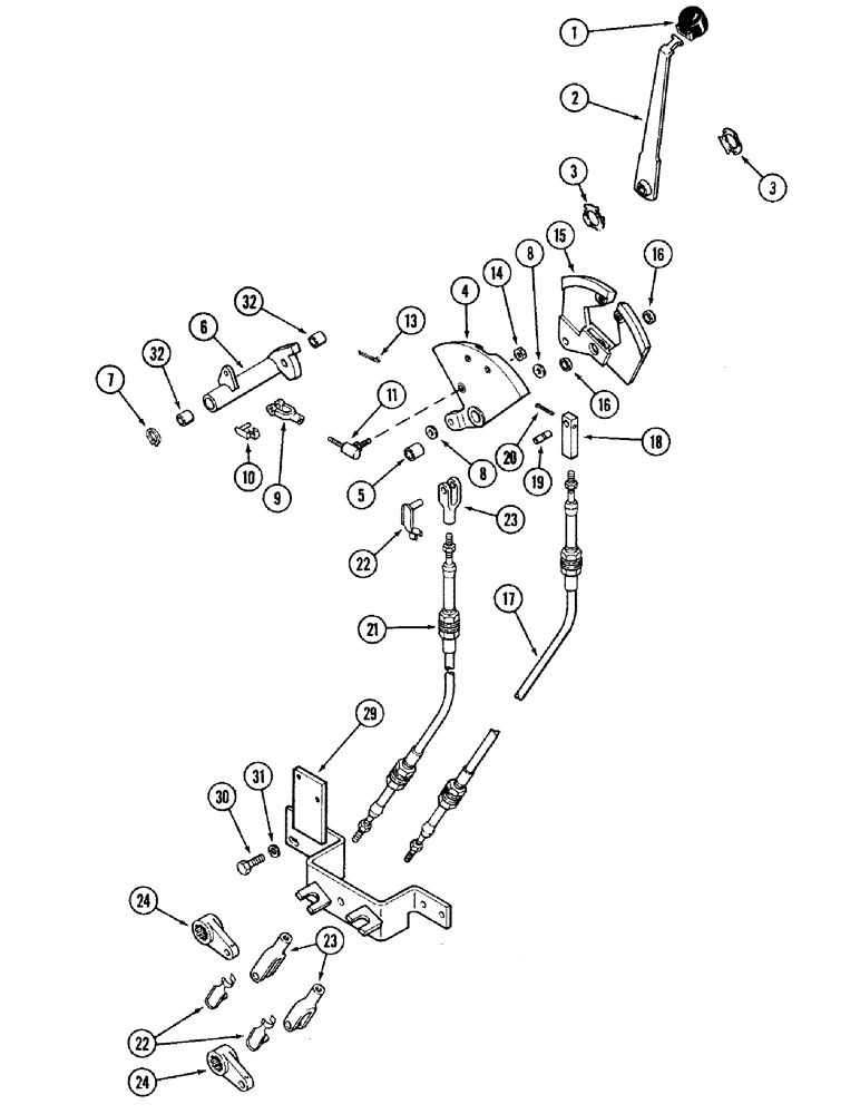 Схема запчастей Case IH 2394 - (6-016) - GEAR SHIFT LINKAGE (06) - POWER TRAIN