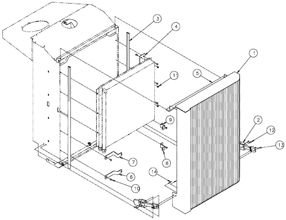 Схема запчастей Case IH SPX3310 - (03-046) - GRILL MOUNT GROUP (01) - ENGINE