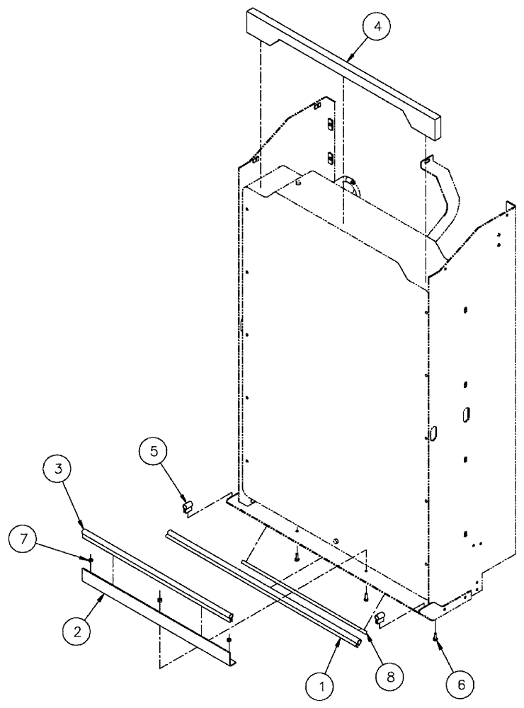 Схема запчастей Case IH SPX3310 - (03-047) - RADIATOR BAFFLE GROUP (01) - ENGINE