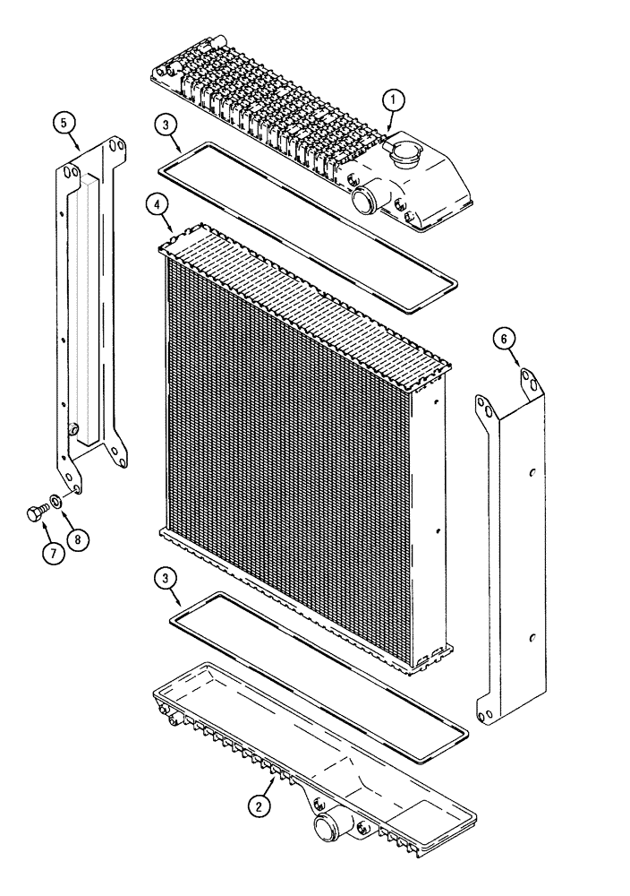 Схема запчастей Case IH P170 - (02-02) - RADIATOR (02) - ENGINE