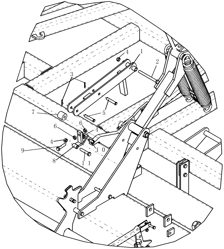 Схема запчастей Case IH ATX700 - (01.061.1) - LOCKSHAFT, CENTER SECTION UPDATE KIT (12) - FRAME