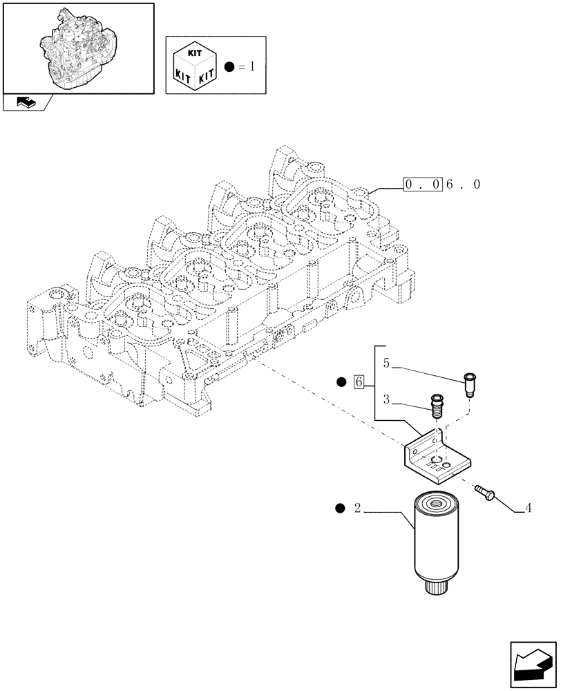 Схема запчастей Case IH F4GE9484K J601 - (0.20.0) - FUEL FILTER (504054973) 