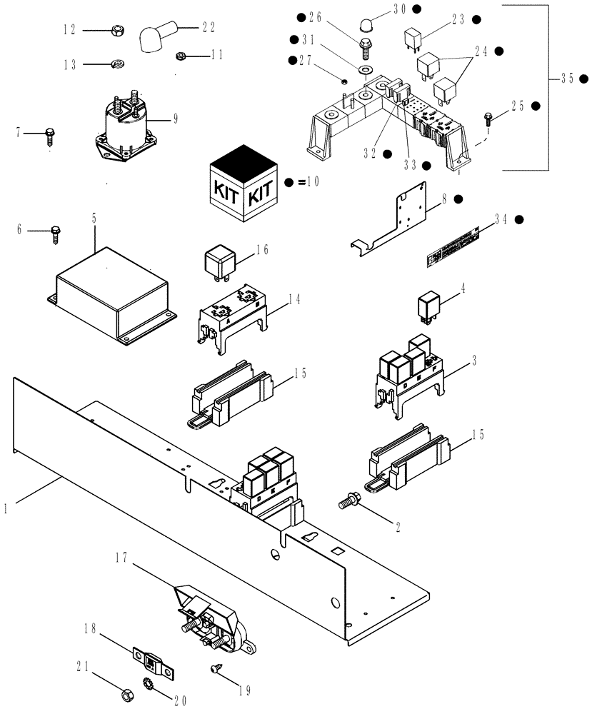 Схема запчастей Case IH MAGNUM 255 - (04-10) - ELECTRICAL COMPONENT MOUNTING - BSN Z7RZ05917 (04) - ELECTRICAL SYSTEMS