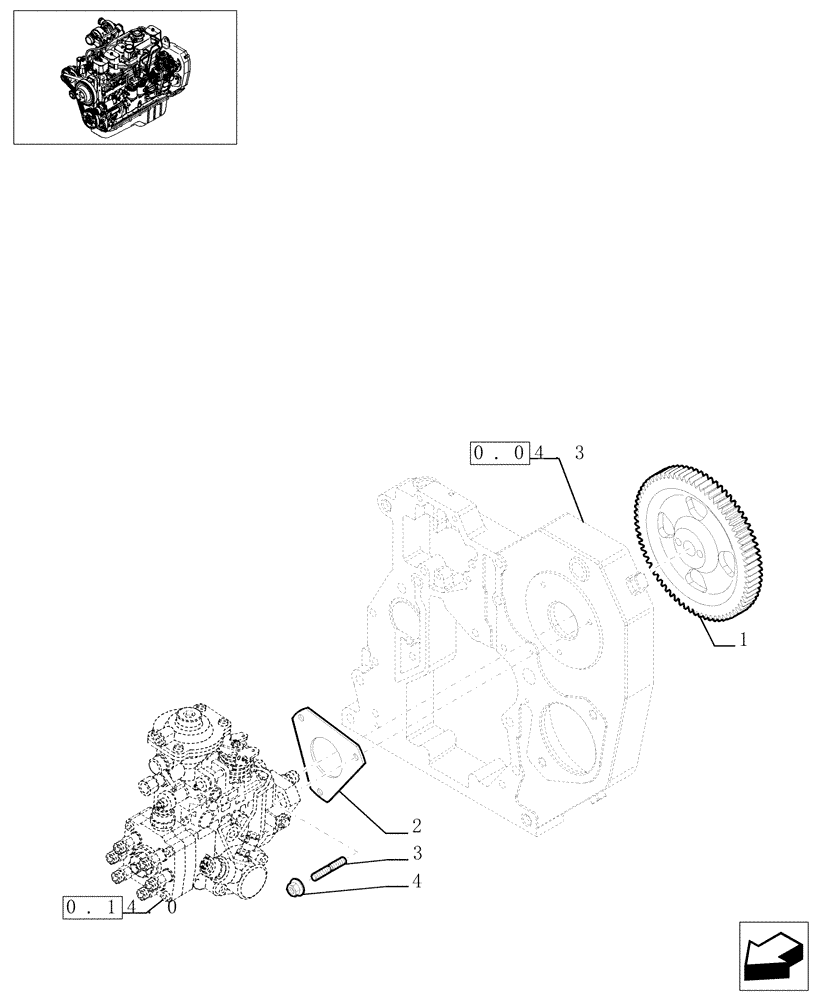 Схема запчастей Case IH F4GE0684G D600 - (0.14.2[01]) - INJECTION PUMP - CONTROL (504066547) 